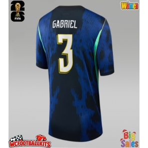 Brazil Gabriel Magalhaes #3 Replica Away Stadium Shirt for Women World Cup 2026 Short Sleeve